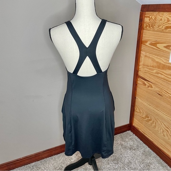 All In Motion Train Knit Black Racerback Tennis Dress Bike Shorts Extra Small - Picture 7 of 15